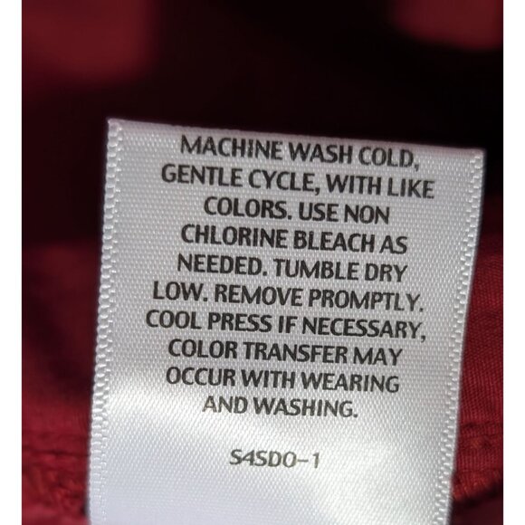 Eileen Fisher Organic Cotton Red Slim Ankle Jeans Size 18 Eco-Friendly Stretch - Picture 15 of 15